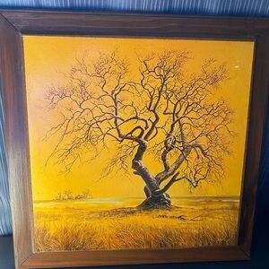 Vintage Home Interiors Tree of Life Picture 19x20" Gare
